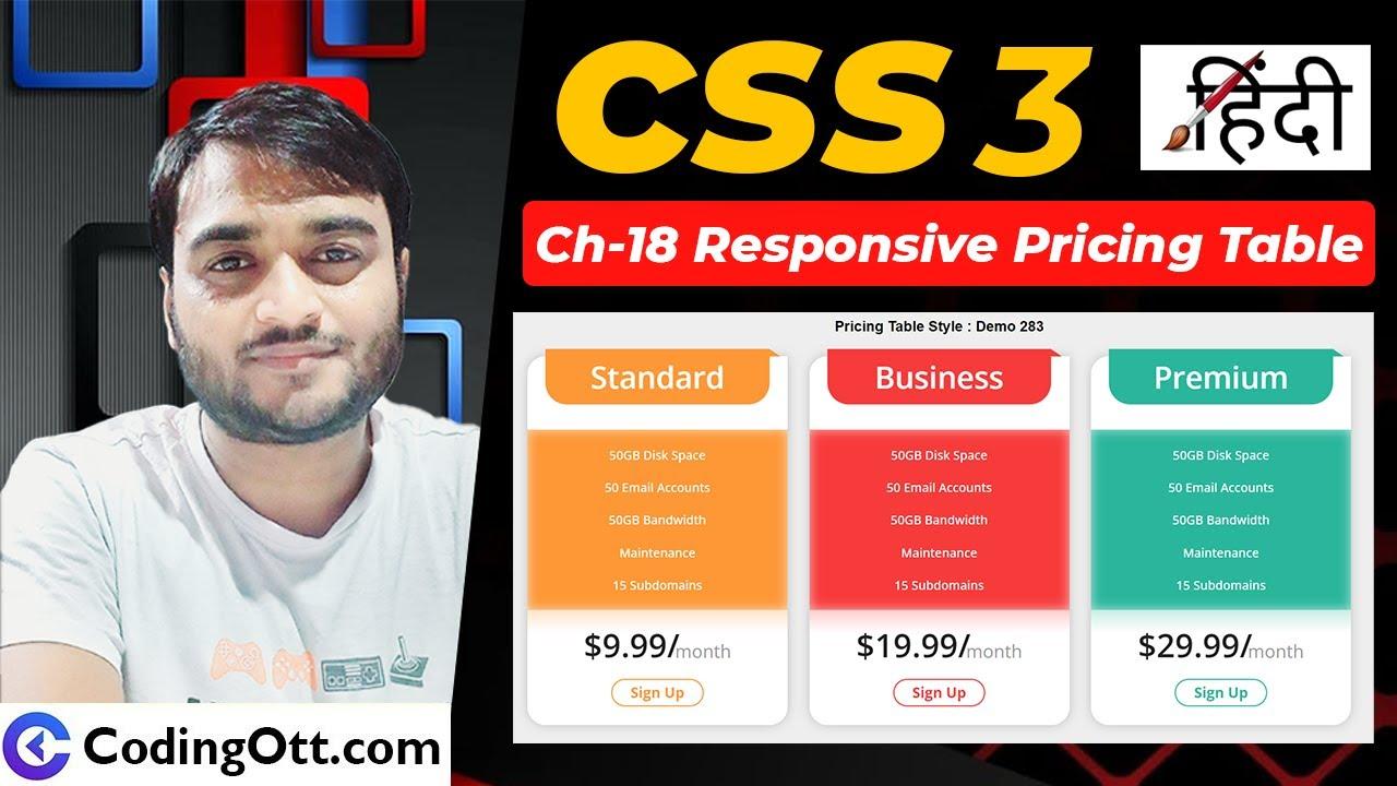 Ch-18 Responsive Web Pricing Table