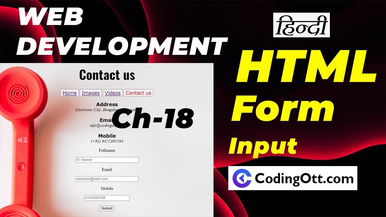 Ch-18 Form tag in html