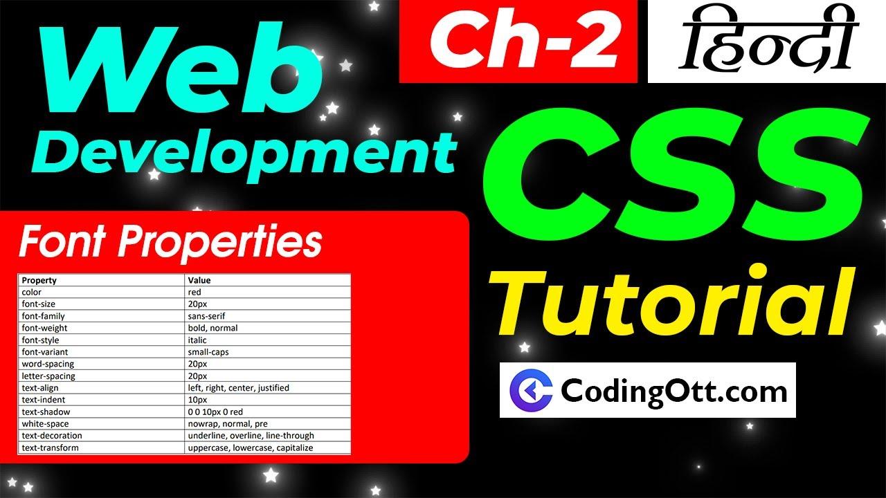 Ch- 2 Font & Text Properties in CSS