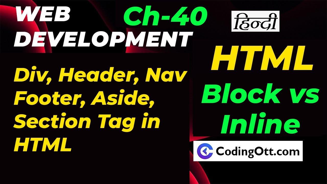 Ch-40 Block Level & Inline Elements