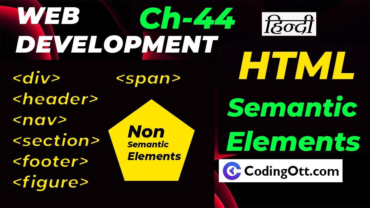 Ch-44 Semantic Elements & Div Span